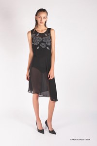 10 LAST SIZE / Rose Garden Dress Black - Was $290 Now $40