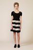 25. Davis T - Black . Hampton Dress - Black + Sand