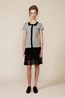 28. Bendor T - Grey . Loulou Skirt - Black
