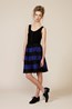 30. Tuxedo Singlet - Black . Cuba Skirt - Black + Blue