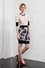 003. Cameo Blouse - Dusk Pink . Miranda Skirt - Grey Print.