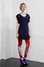 012 Minnie Jumper - Cobalt . Leopold Leggings - Red