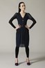 6. Trentham Dress - Petrol . Gladiator Legs - Black.