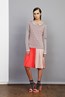Wintour Jumper - Stone . Factory Dress - Black Multi.