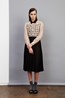 Donatella Shirt - Blush . Sunray Skirt - Black.