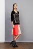 Scarf Top - Black . Factory Dress - Black Multi.