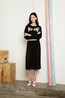 Bloom Sweater - Black . Float Skirt - Pink.