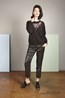 Cameo Sweater - Black. Watson Trouser - Lurex Check.