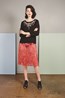 Latch Top - Black. Arch Skirt - Cherry.