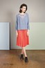 Latch Top - Lake Blue. Sunray Skirt - Cherry.