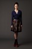 03. Long Sleeve Fekix Cardigan - Navy . Galaxy T - Grey . Bobby Skirt