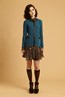 05. Admiral Cardigan - Kingfisher . Causeway Shirt - Floral . Suzy Skirt - Floral.