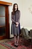 Peggy Shirt - Blue. Millie Skirt - Grey.