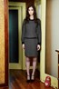 Vera Peplum Top - Grey. Pinkie Skirt - Grey. Dudley Jumper - Charcoal.