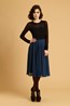 19. Baroque Jumper - Black . Stanley Skirt - Ocean Blue.