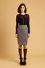 26. Admiral Cardigan - Ink . Waldorf Skirt - Grey.