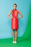 Checkers Wrap Dress - Punch