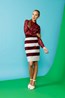 Liberty Shirt - Sangria. Soho Skirt - Silver and Sangria