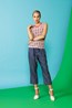 Paper Tank - Red . Battersea Pant - Chambray Spot
