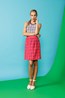 Paper Tank - Blue . Crush Skirt - Pink