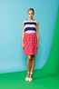 Riviera Tank - Blue And Grey . Crush Skirt - Pink